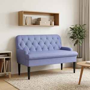 Dvojnica s gumbi Jeans modra 111 x 68 x 80 cm Blago