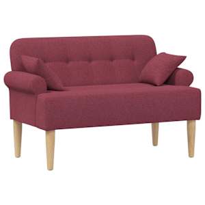 vidaXL Nurgadiivan nuppude &auml;sitlusega Veinpunane 120 x 65 x 79 cm