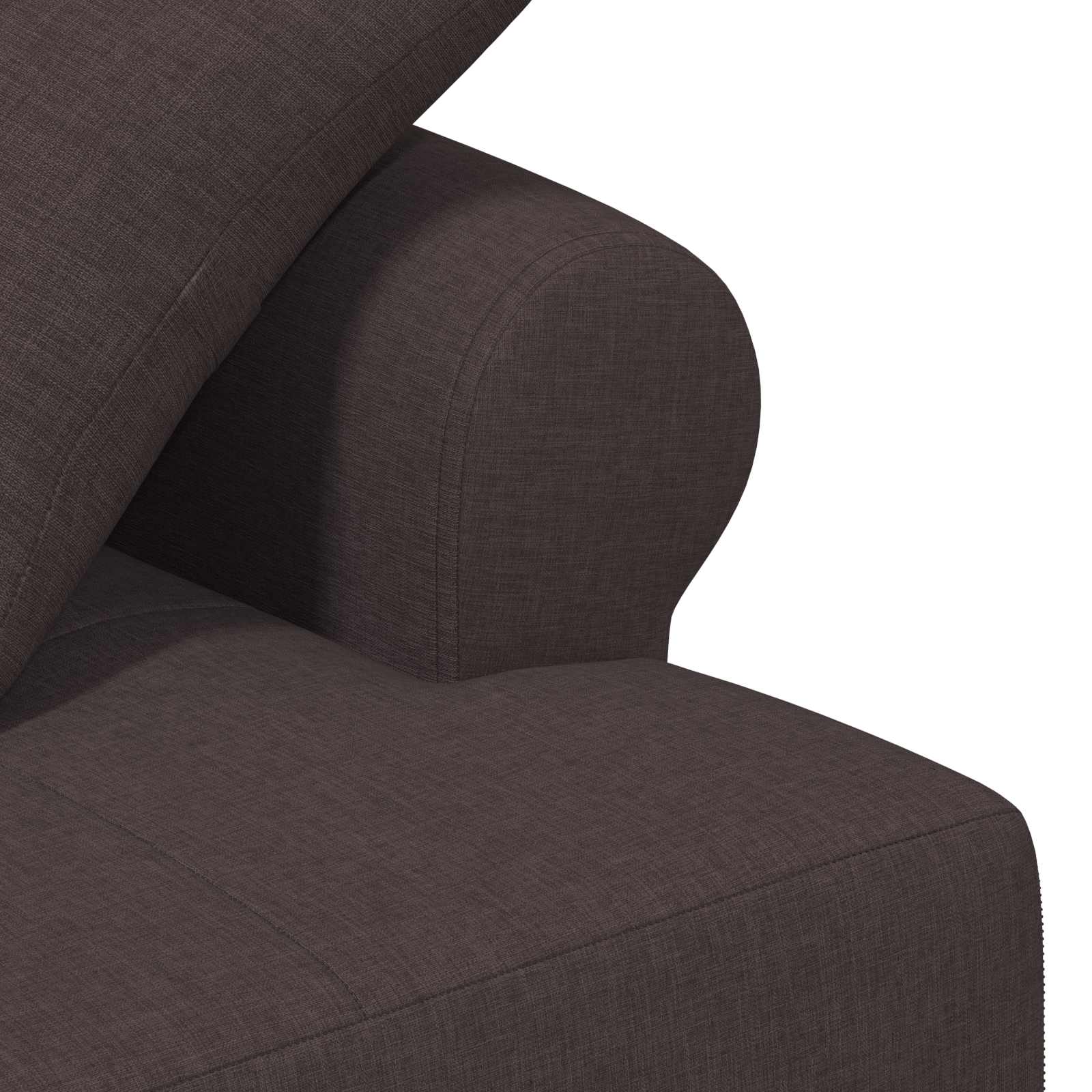 vidaXL Dvojnica s gumbi Temno rjava 120 x 65 x 79 cm Blago - slika 6