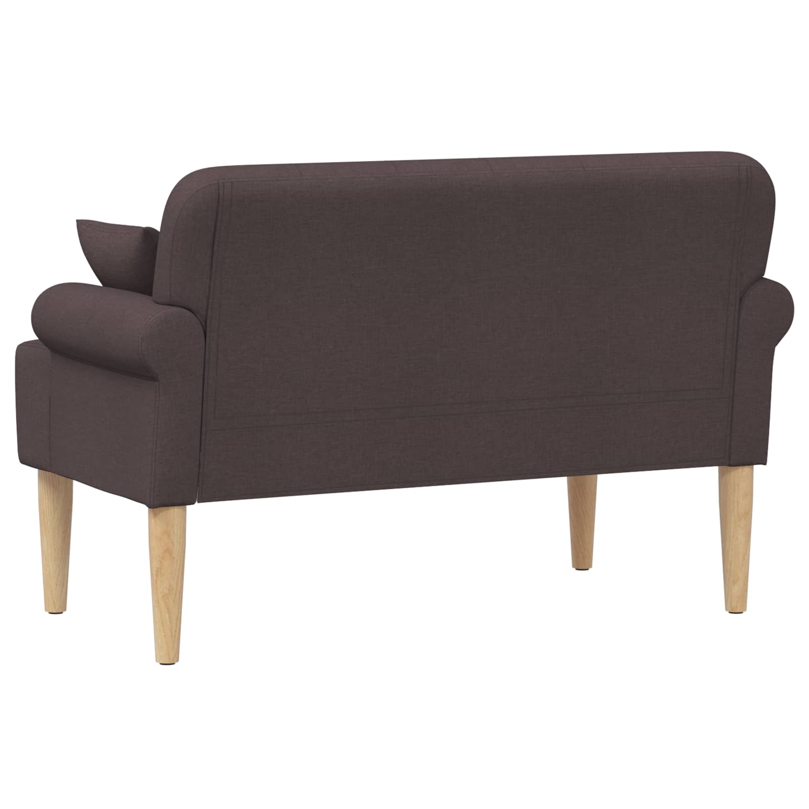 vidaXL Dvojnica s gumbi Temno rjava 120 x 65 x 79 cm Blago - slika 5