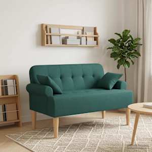Dvojnica s gumbi Temno zelena 120 x 65 x 79 cm Blago