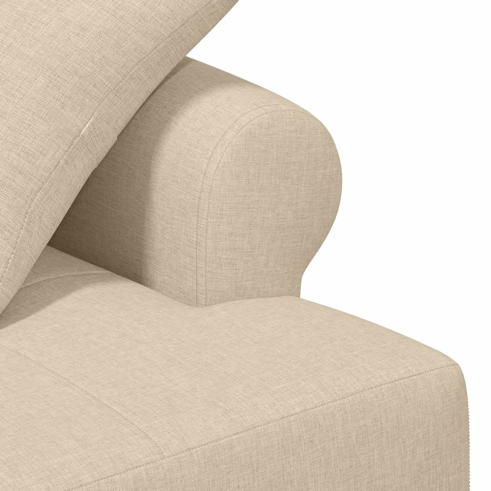 Dvojnica s gumbi Krem 120 x 65 x 79 cm Blago - slika 6