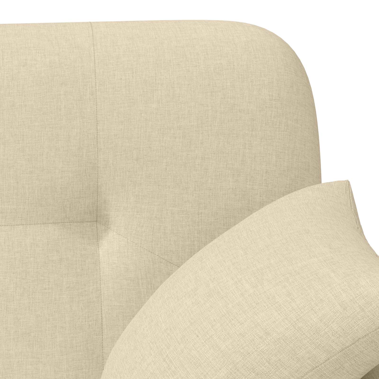 Dvojnica s gumbi Krem 120 x 65 x 79 cm Blago - slika 7