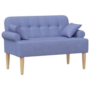 vidaXL Nurgadiivan nuppude &auml;sitlusega Jeans sinine 120 x 65 x 79 cm