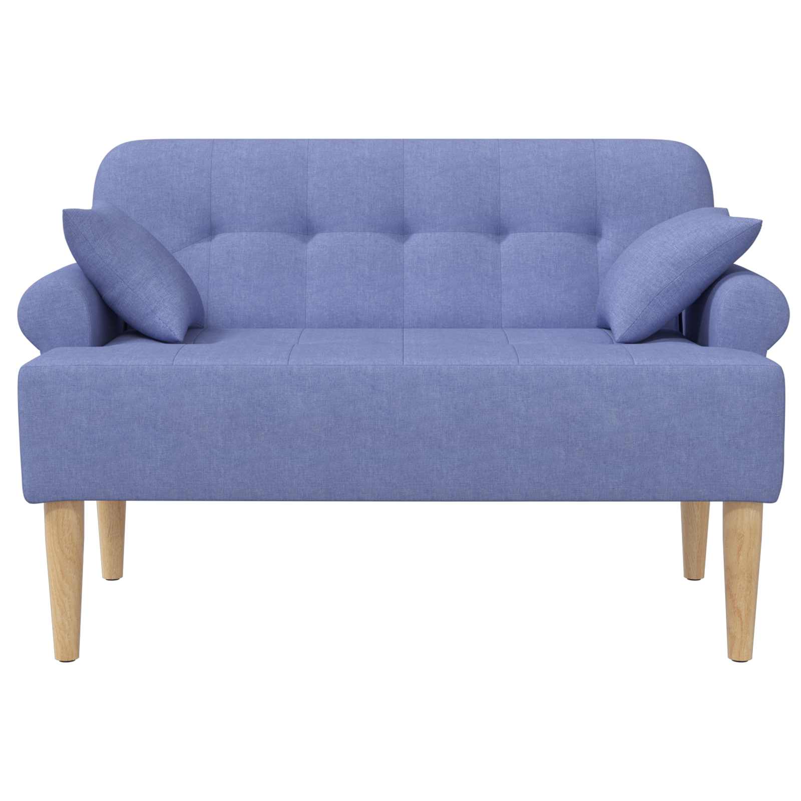 Dvojnica s gumbi Jeans modra 120 x 65 x 79 cm Blago - slika 3