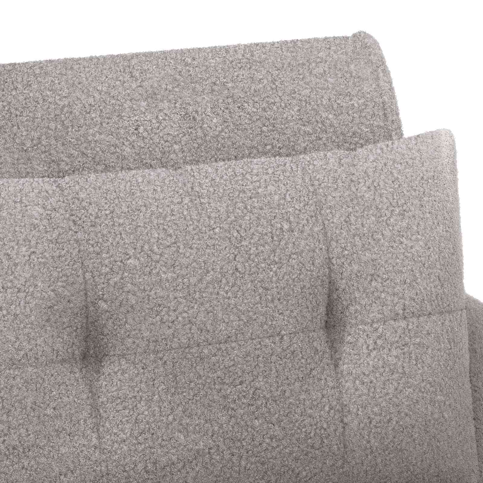 Dvojnica s gumbi Svetlo siva 117 x 67 x 77 cm Bouclé - slika 7