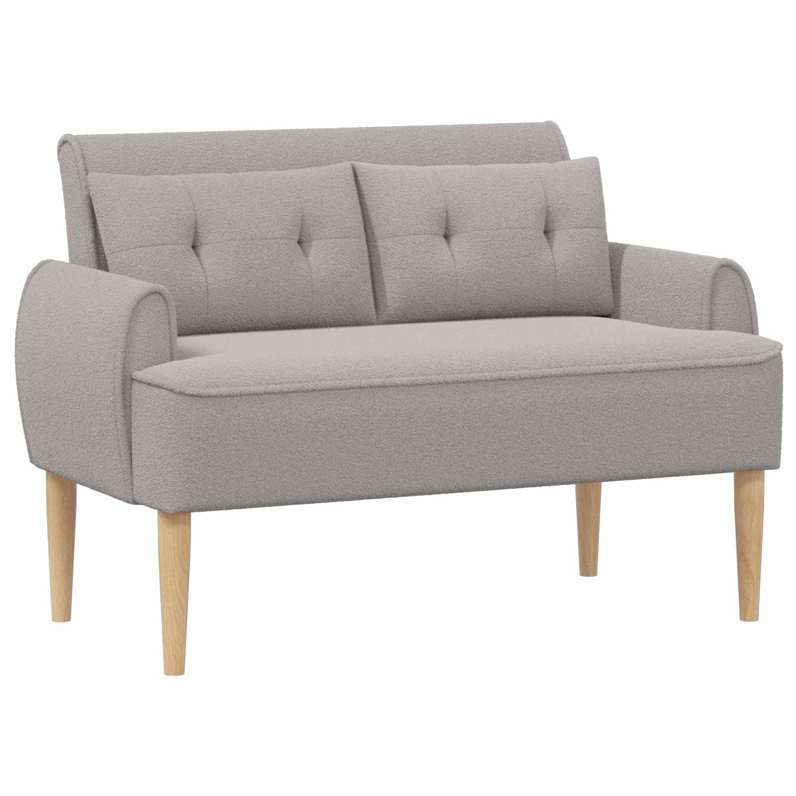 Dvojnica s gumbi Svetlo siva 117 x 67 x 77 cm Bouclé - slika 2
