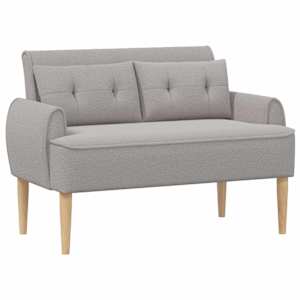 vidaXL Nurgadiivan nuppude &auml;sitlusega Helehall 117 x 67 x 77 cm Boucl&eacute;