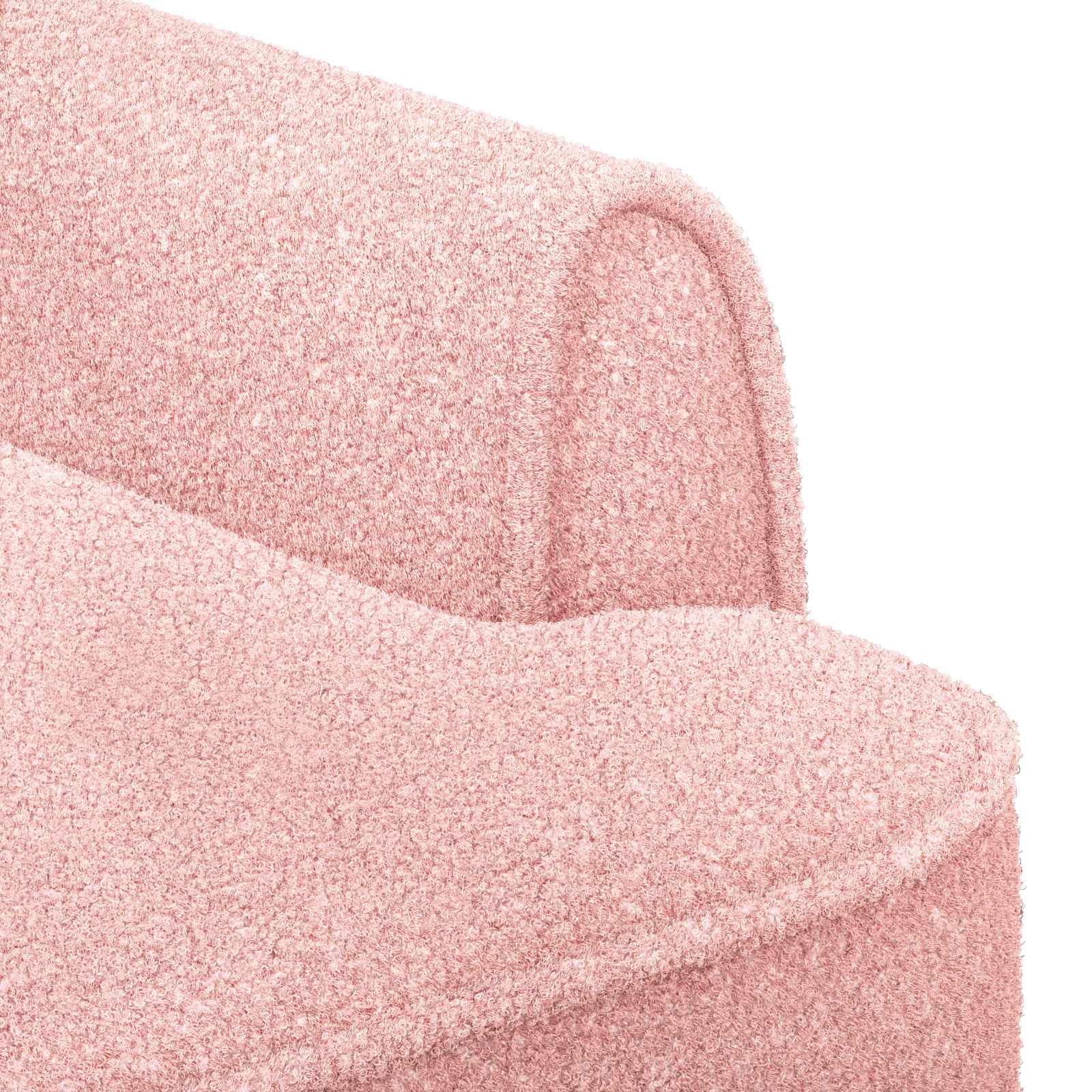 Dvojnica s gumbi Roza 117 x 67 x 77 cm Bouclé - slika 6