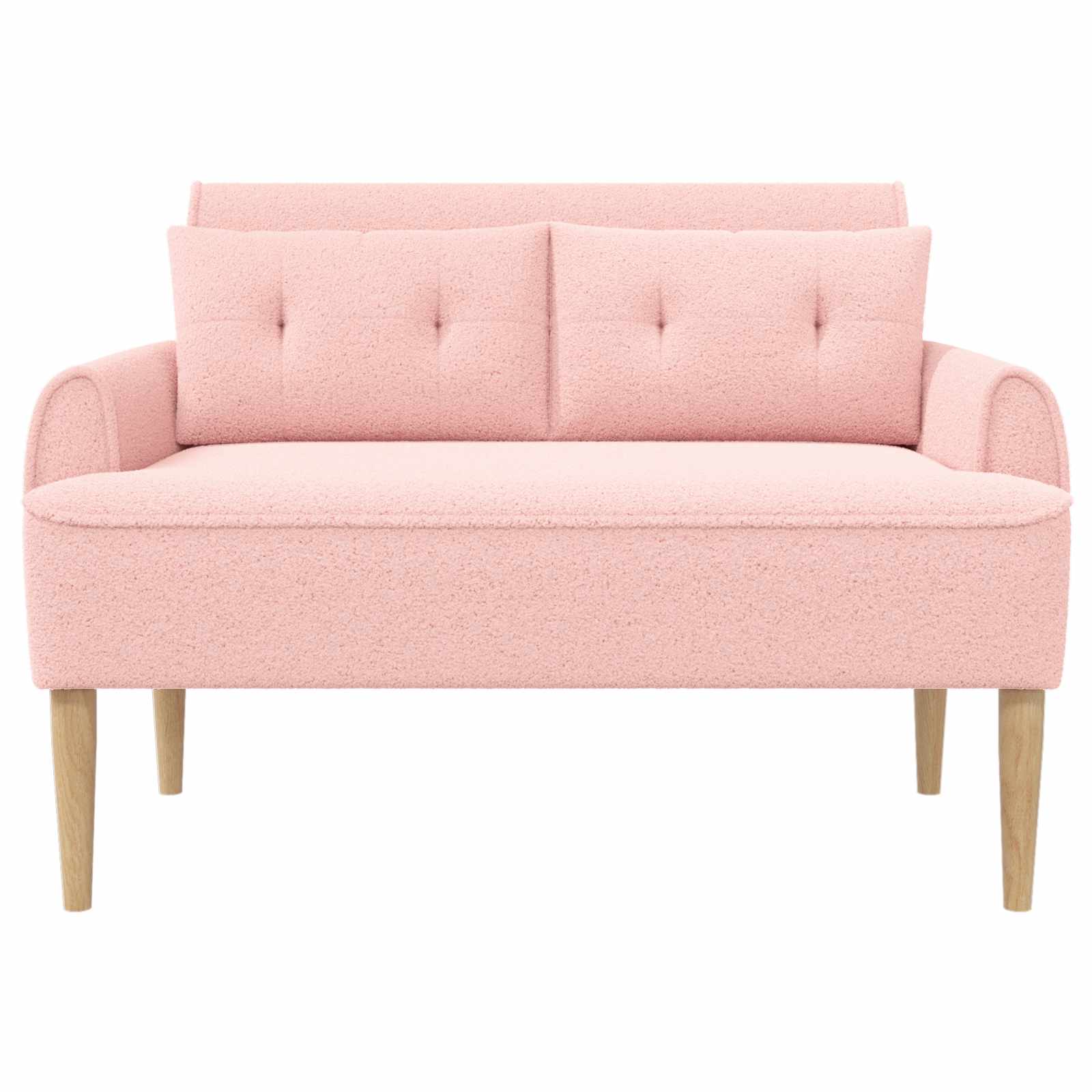 Dvojnica s gumbi Roza 117 x 67 x 77 cm Bouclé - slika 3