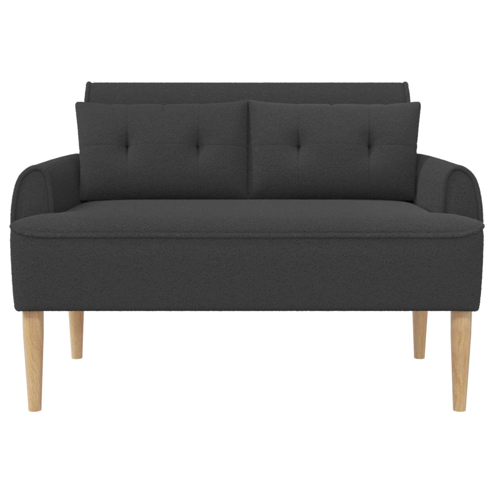 Love seat με κουμπιά Σκούρο Γκρι 117 x 67 x 77 εκ. Μπουκλέ - Image 3