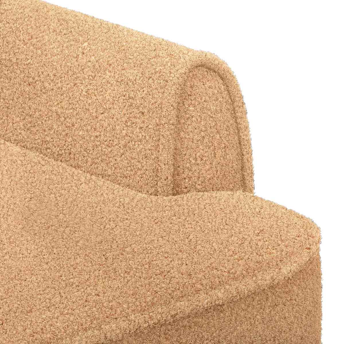 Lænestol med knap tufting 117 x 67 x 77 cm Bouclé - Billede 6
