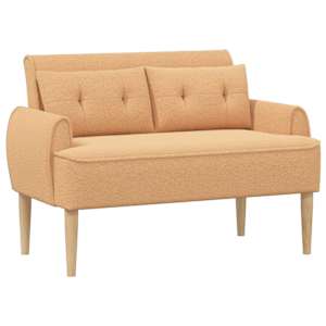 vidaXL Nurgadiivan nuppude &auml;sitlusega Beež 117 x 67 x 77 cm Boucl&eacute;
