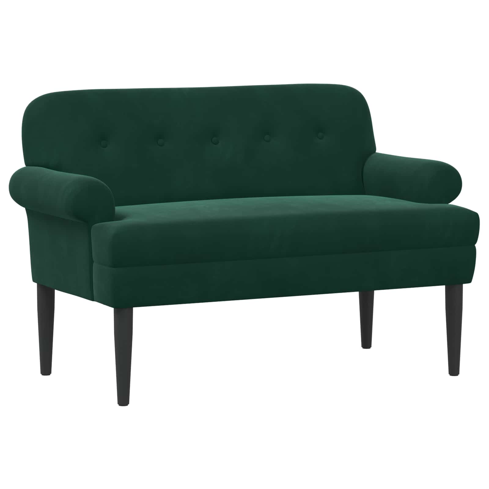 Dvojnica s gumbi Temno zelena 120 x 66 x 78 cm Žamet - slika 2
