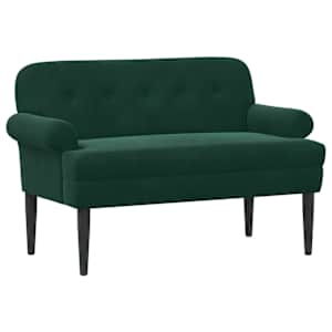 vidaXL Nurgadiivan nuppude &auml;sitlusega Tumeroheline 120 x 66 x 78 cm