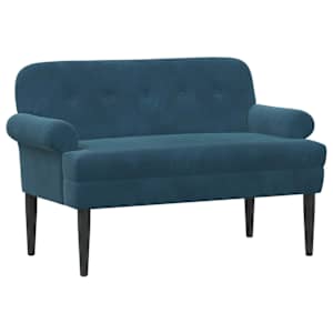 vidaXL Nurgadiivan nuppude &auml;sitlusega Sinine 120 x 66 x 78 cm Samet