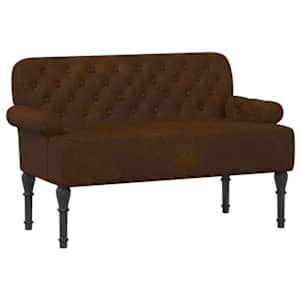vidaXL Nurgadiivan nuppude &auml;sitlusega Pruun 120 x 65 x 78 cm