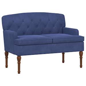 vidaXL Nurgadiivan nuppude &auml;sitlusega Politsei sinine 111 x 65 x 79 cm