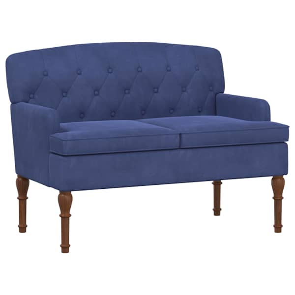 vidaXL Nurgadiivan nuppude &auml;sitlusega Politsei sinine 111 x 65 x 79 cm