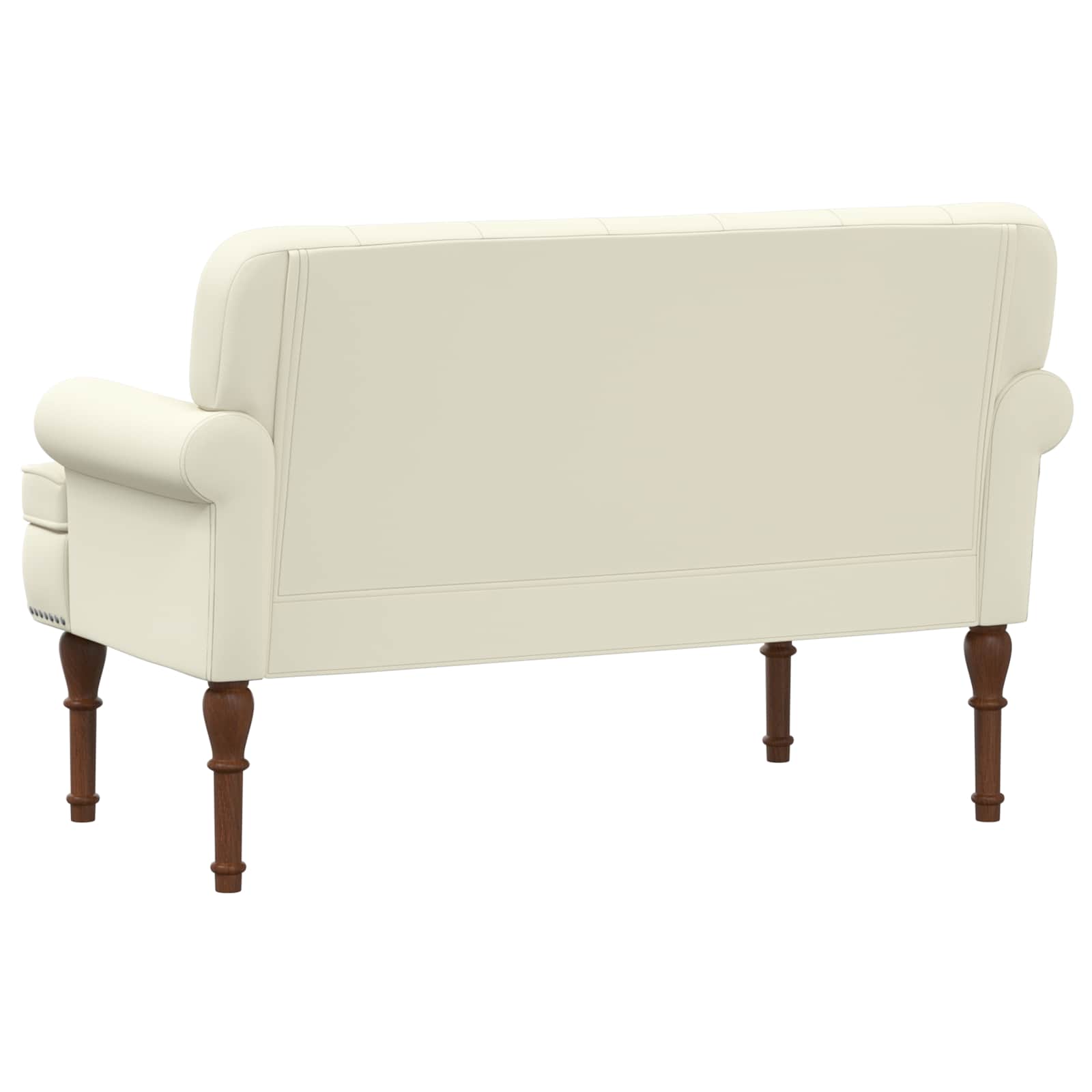 Dvojnica s gumbi Krem 120 x 65 x 77 cm Umetno usnje - slika 5