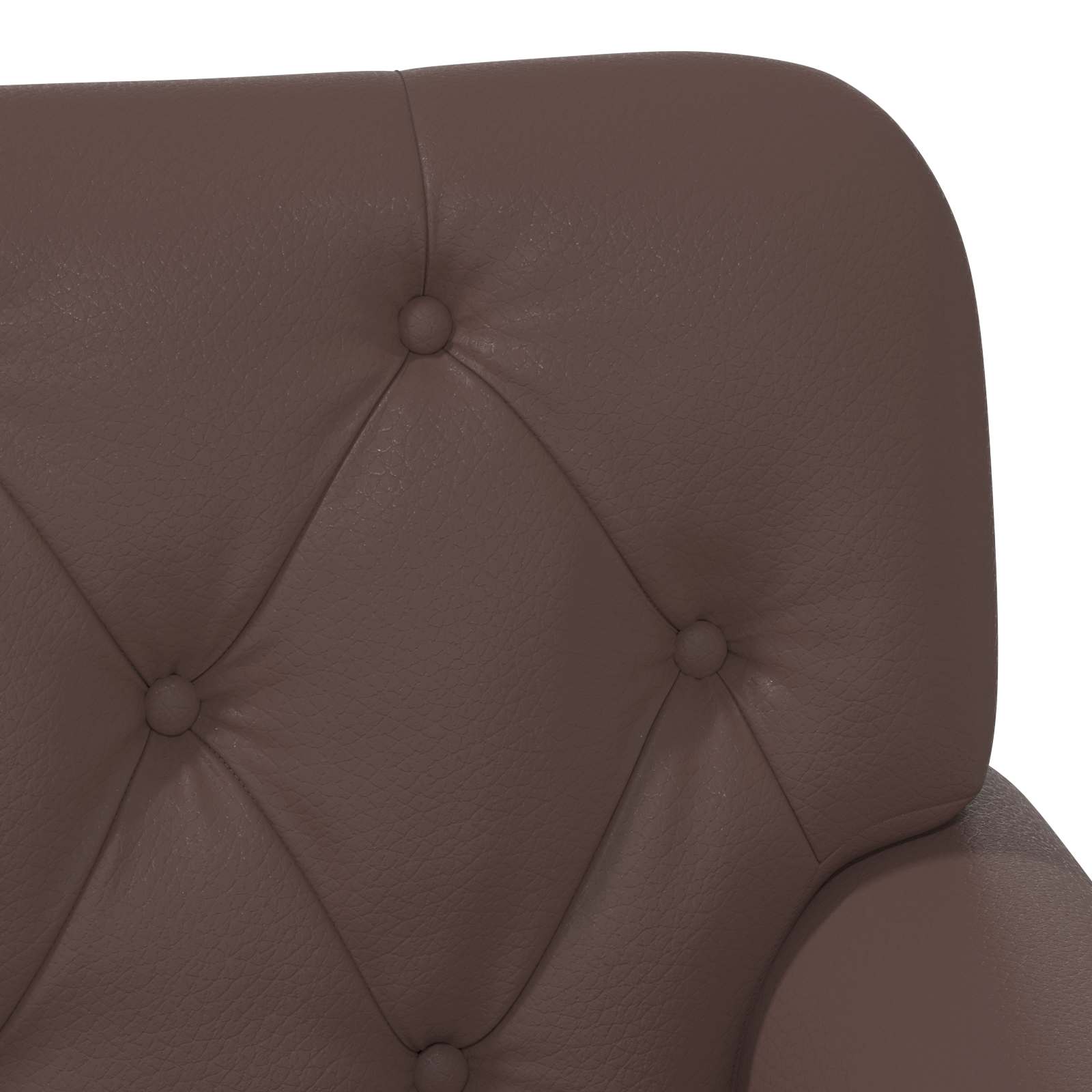vidaXL Dvojnica s gumbi Rjava 120 x 65 x 77 cm Umetno usnje - slika 7