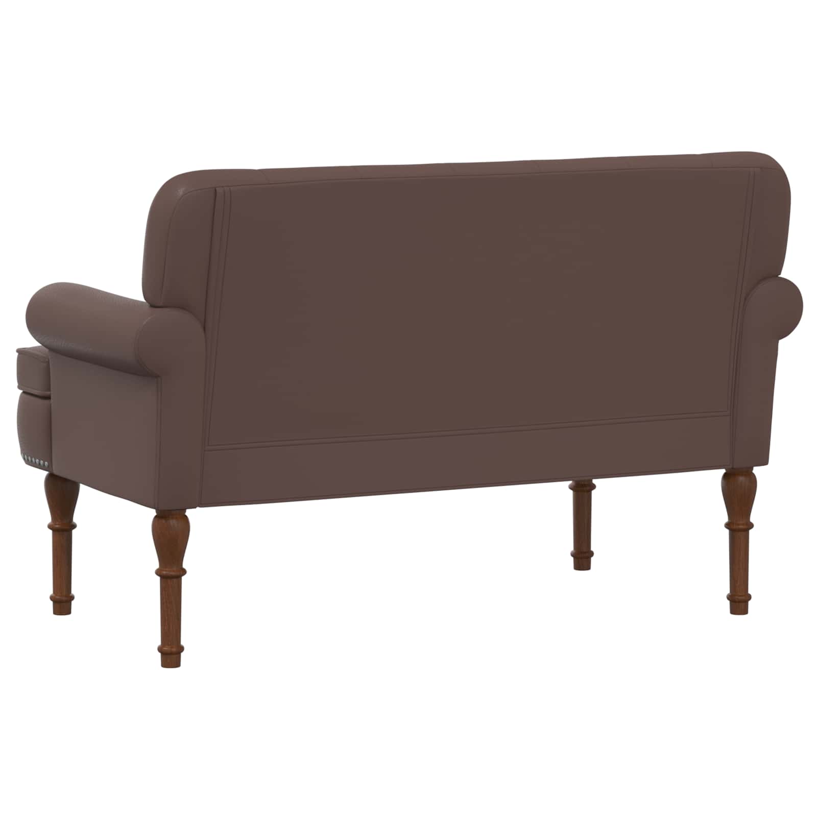 vidaXL Dvojnica s gumbi Rjava 120 x 65 x 77 cm Umetno usnje - slika 5