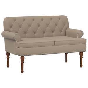 vidaXL Nurgadiivan nuppude &auml;sitlusega Cappuccino 120 x 65 x 77 cm