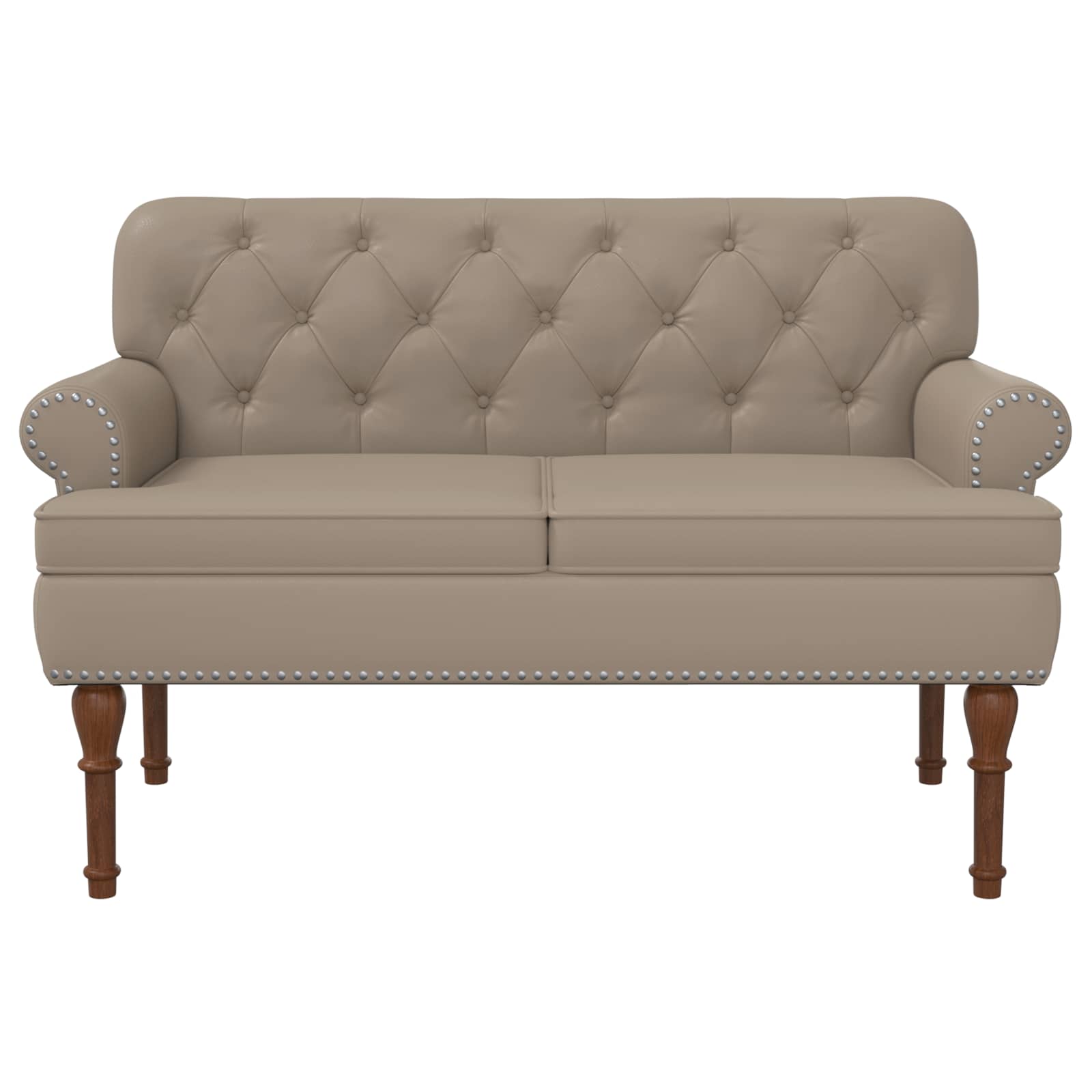 Dvojnica s gumbi Kapučino 120 x 65 x 77 cm Umetno usnje - slika 3