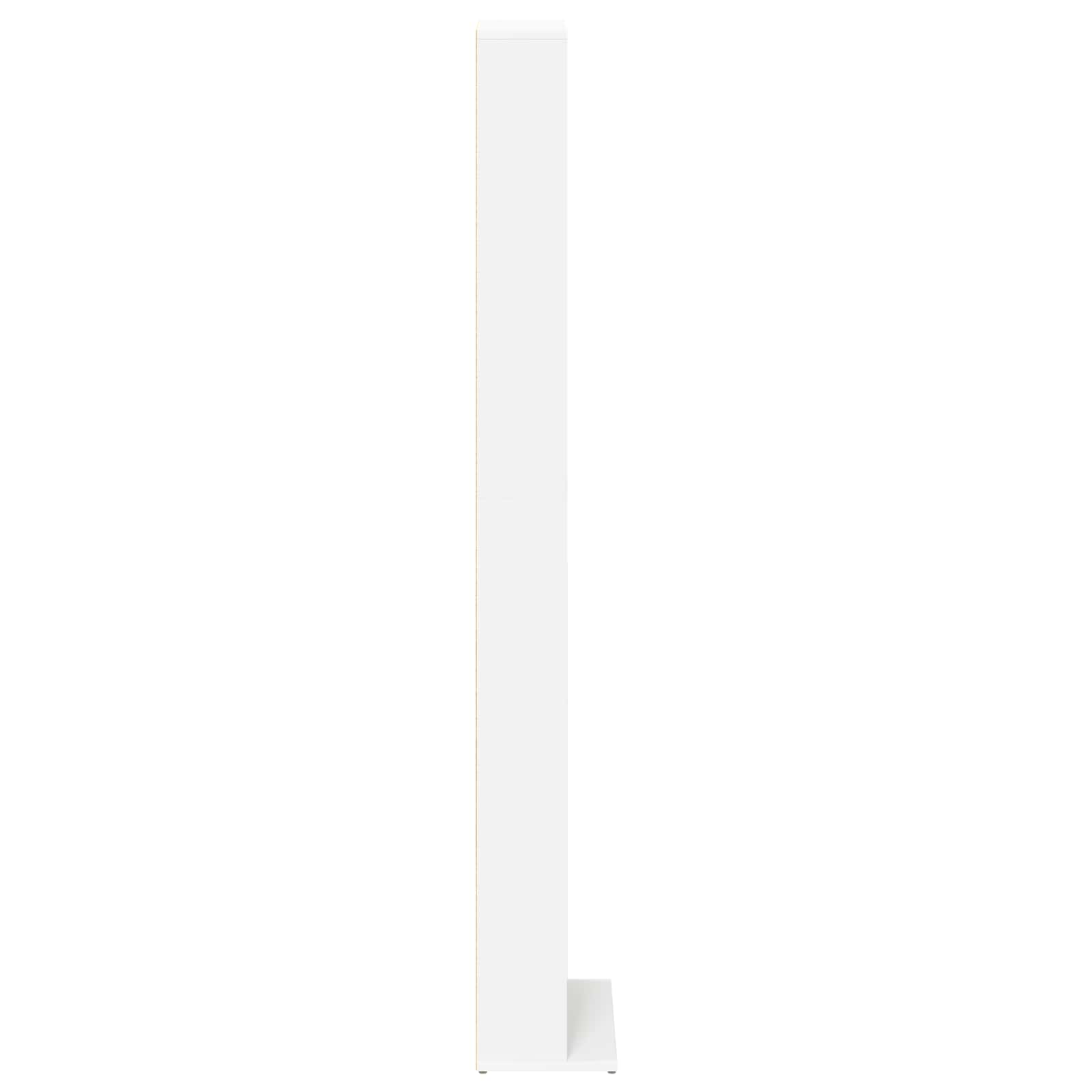 CD-kaappi valkoinen 33 x 23,5 x 175 cm Tekninen puu - Image 5