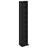 vidaXL CD kapp Must tamm 33 x 23,5 x 175 cm Tehispuit