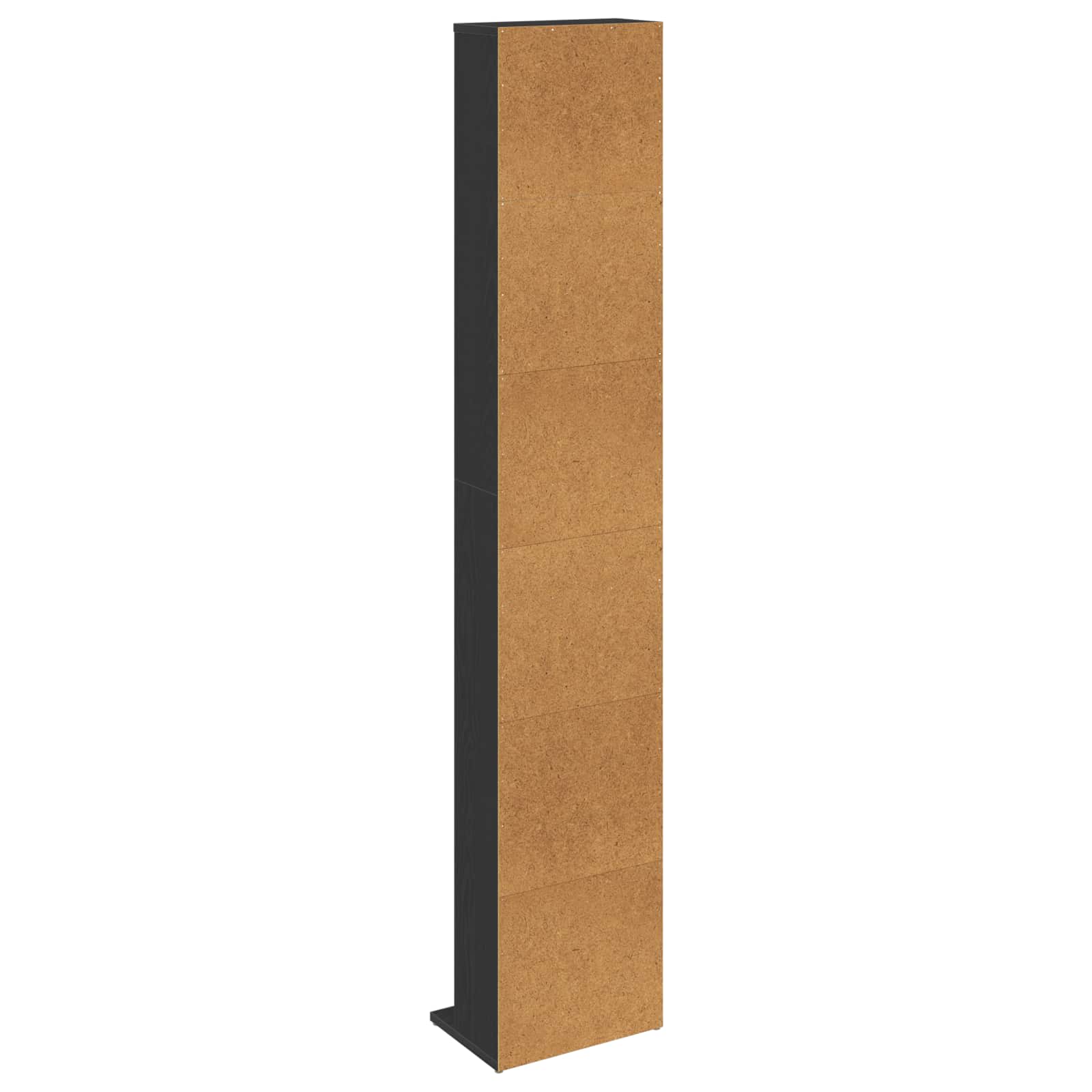 CD-kaappi Musta tammi 33 x 23,5 x 175 cm Tekninen puu - Image 6