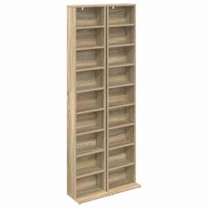 vidaXL CD kapp 2 tk Sonoma tamm 33 x 23,5 x 175 cm Tehispuit
