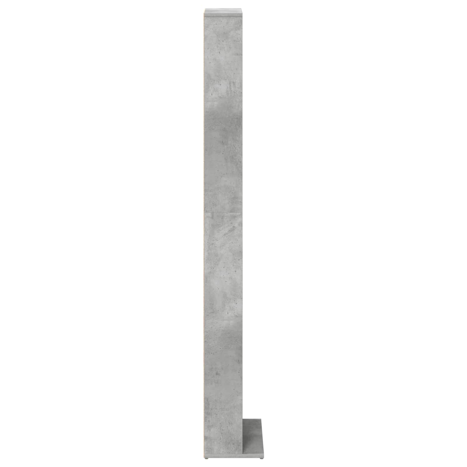 CD-kaappi Betoninharmaa 33 x 23,5 x 175 cm Tekninen puu - Image 5