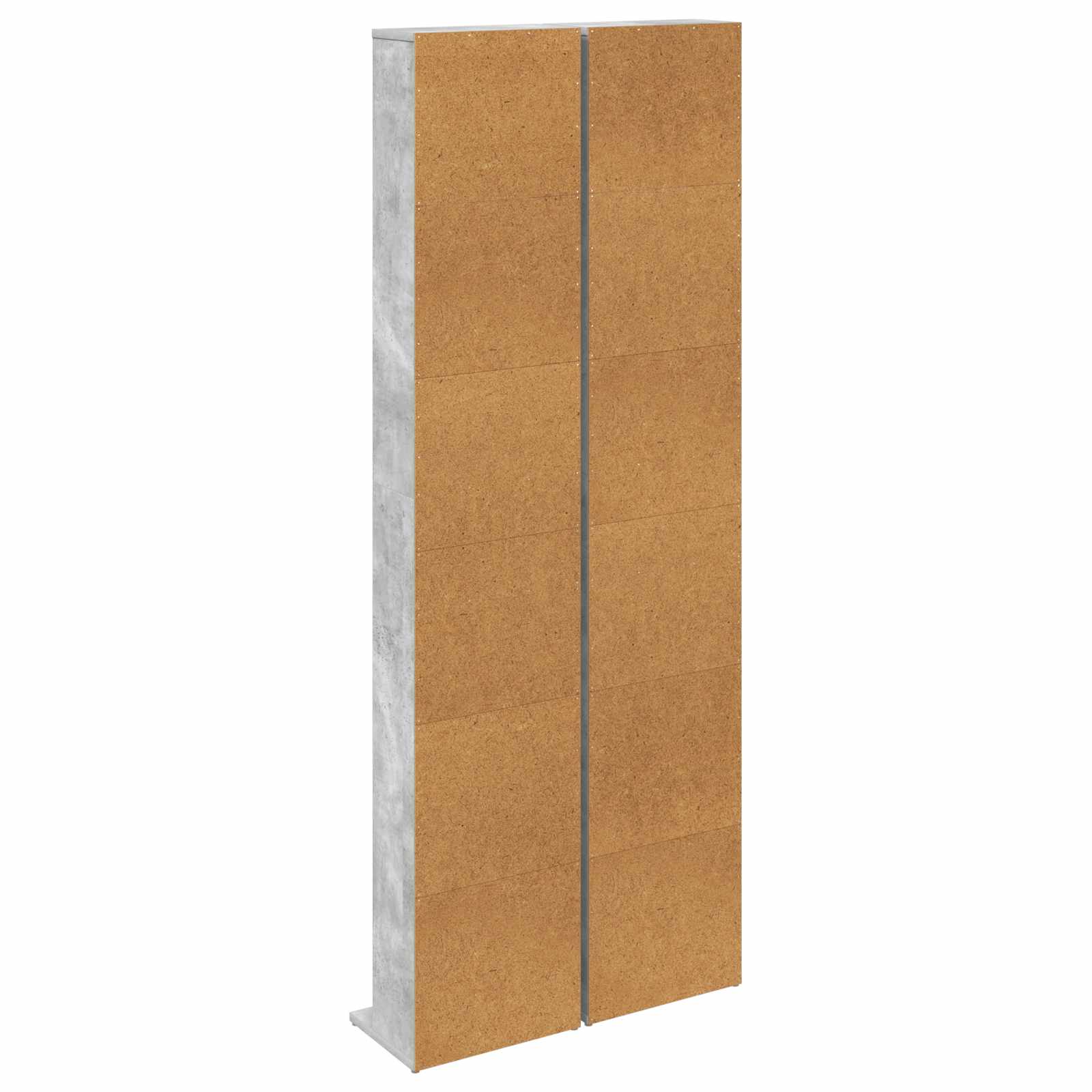 CD-kaappi 2 kpl Betoninharmaa 33 x 23,5 x 175 cm Tekninen puu - Image 8
