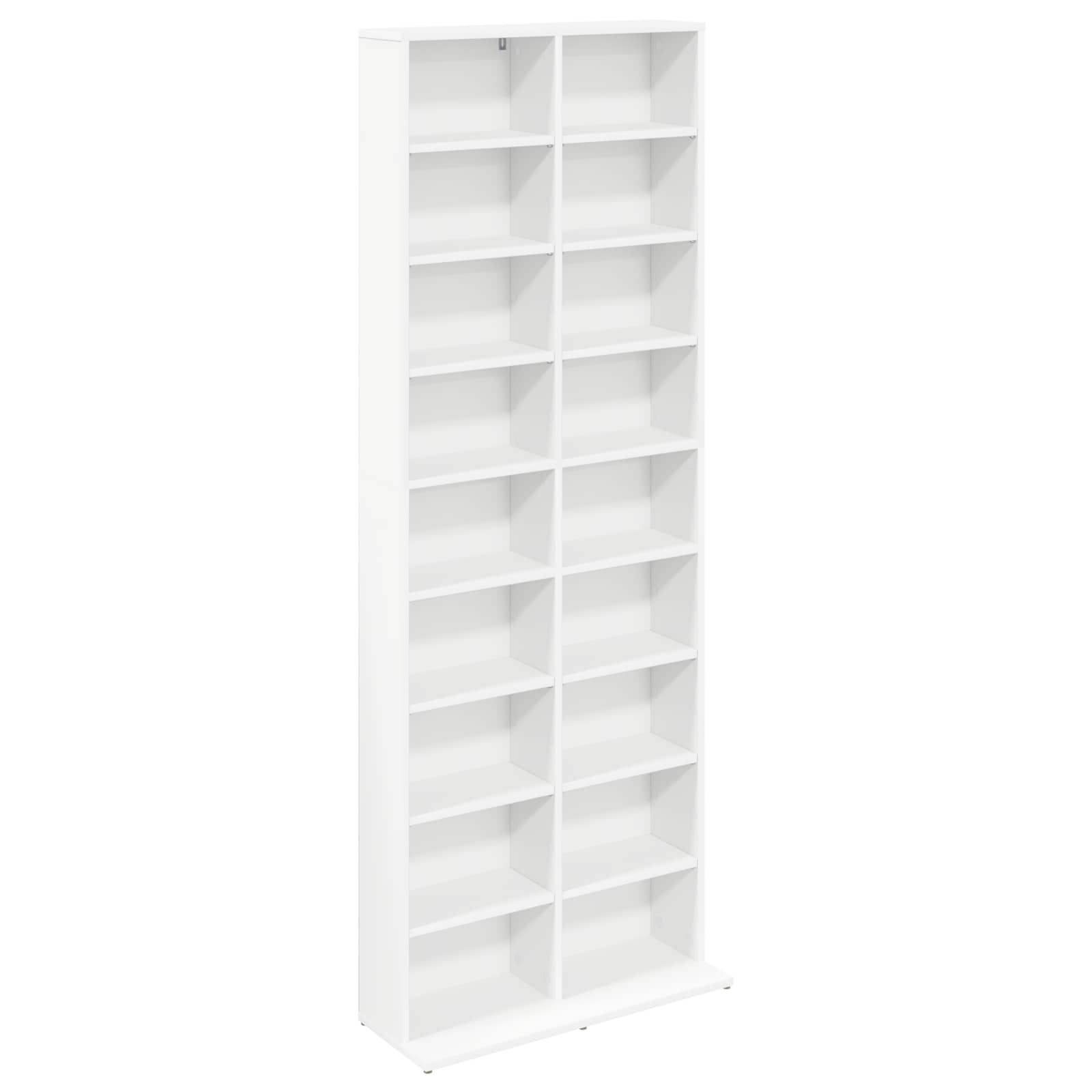 Dulap pentru CD-uri Alb 65 x 23,5 x 175 cm Lemn prelucrat