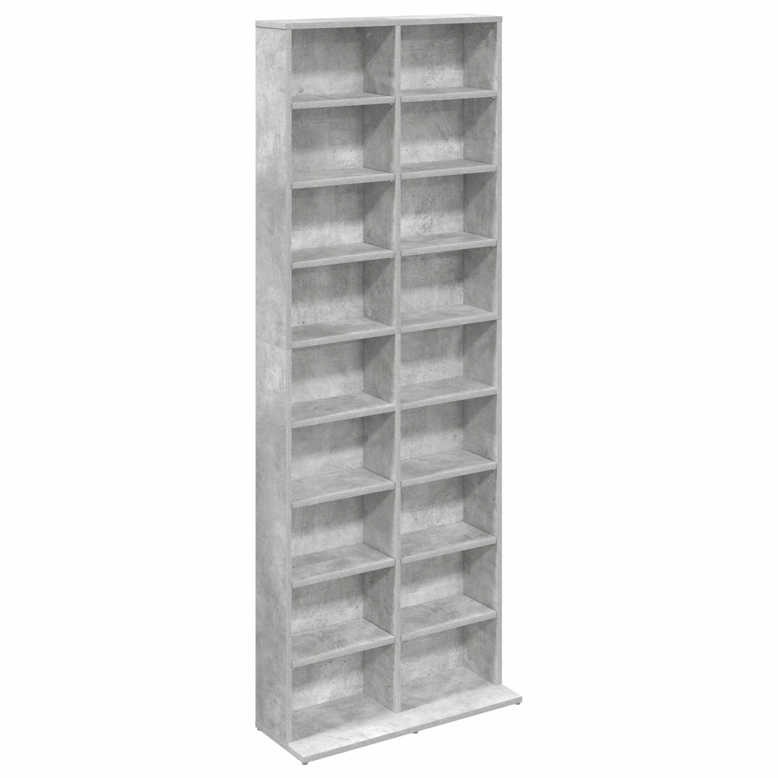 Dulap pentru CD-uri Gri Beton 65 x 23,5 x 175 cm Lemn prelucrat