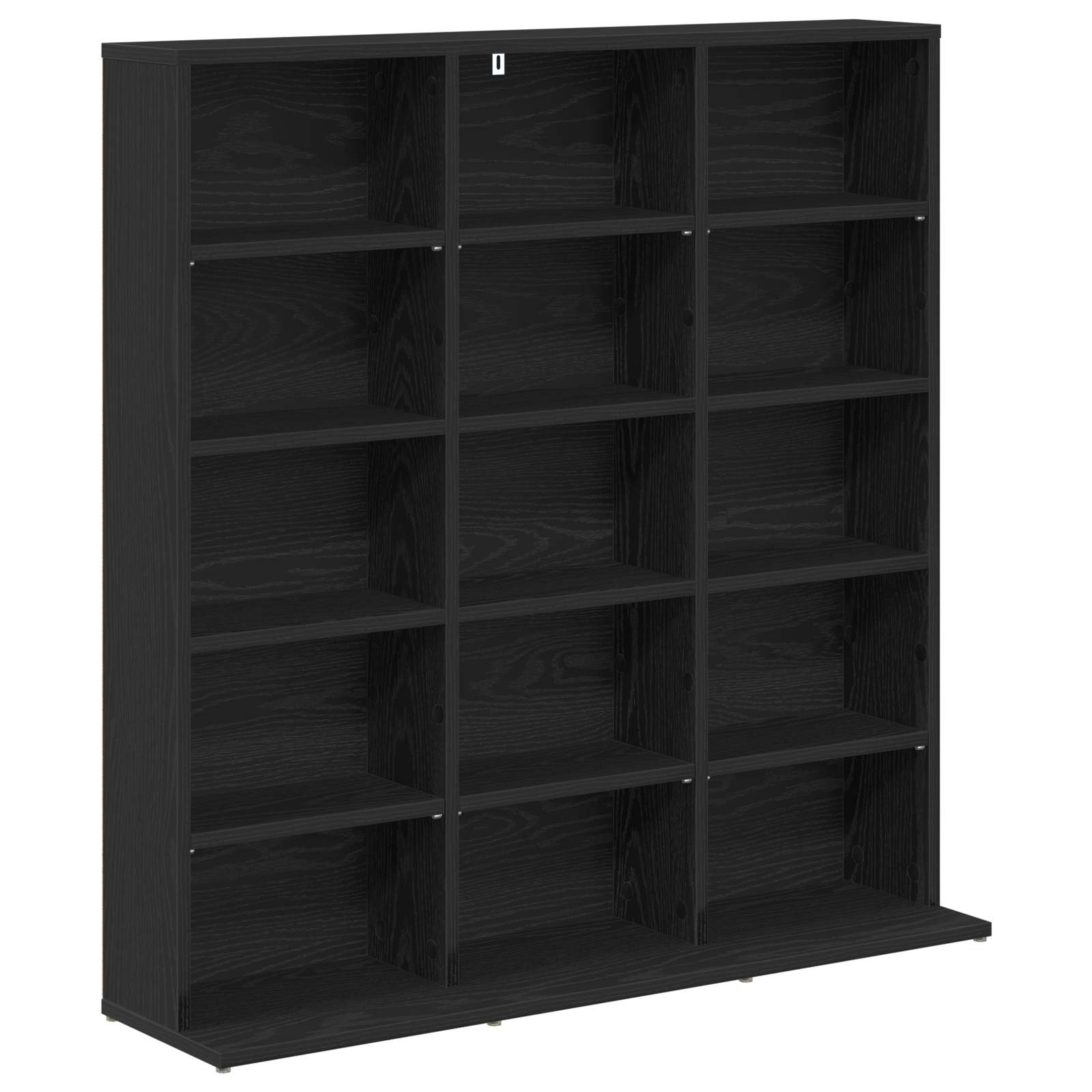 Кабинет за CD Черен дъб 96 x 23,5 x 97,5 см Инженерна дървесина – снимка 2