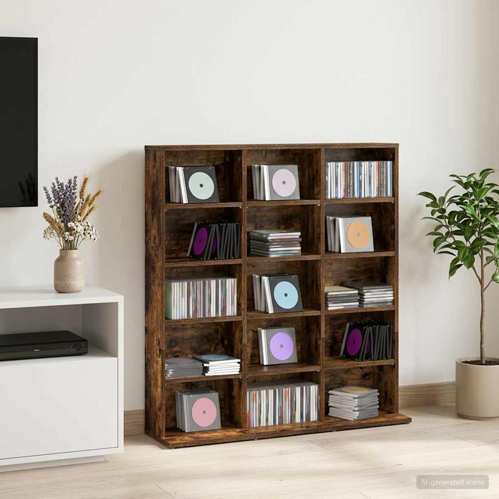 CD-kaappi Savutammi 96 x 23,5 x 97,5 cm Tekninen puu