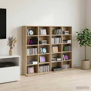 CD omara 2 kos Sonoma hrast 65 x 23,5 x 97,5 cm Inženirski les