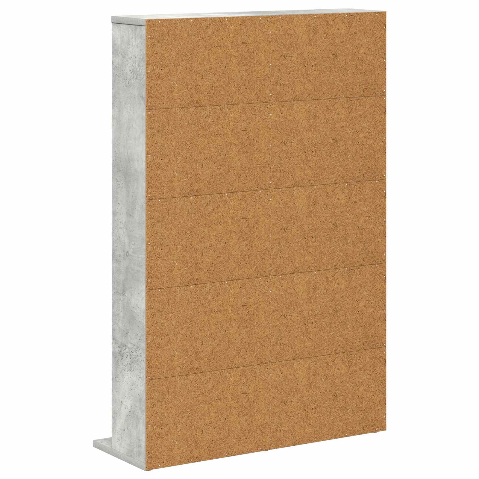 CD-kaappi Betoninharmaa 65 x 23,5 x 97,5 cm Tekninen puu - Image 6