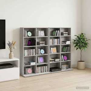 CD omara 2 kos Siva Sonoma 65 x 23,5 x 97,5 cm Inženirski les