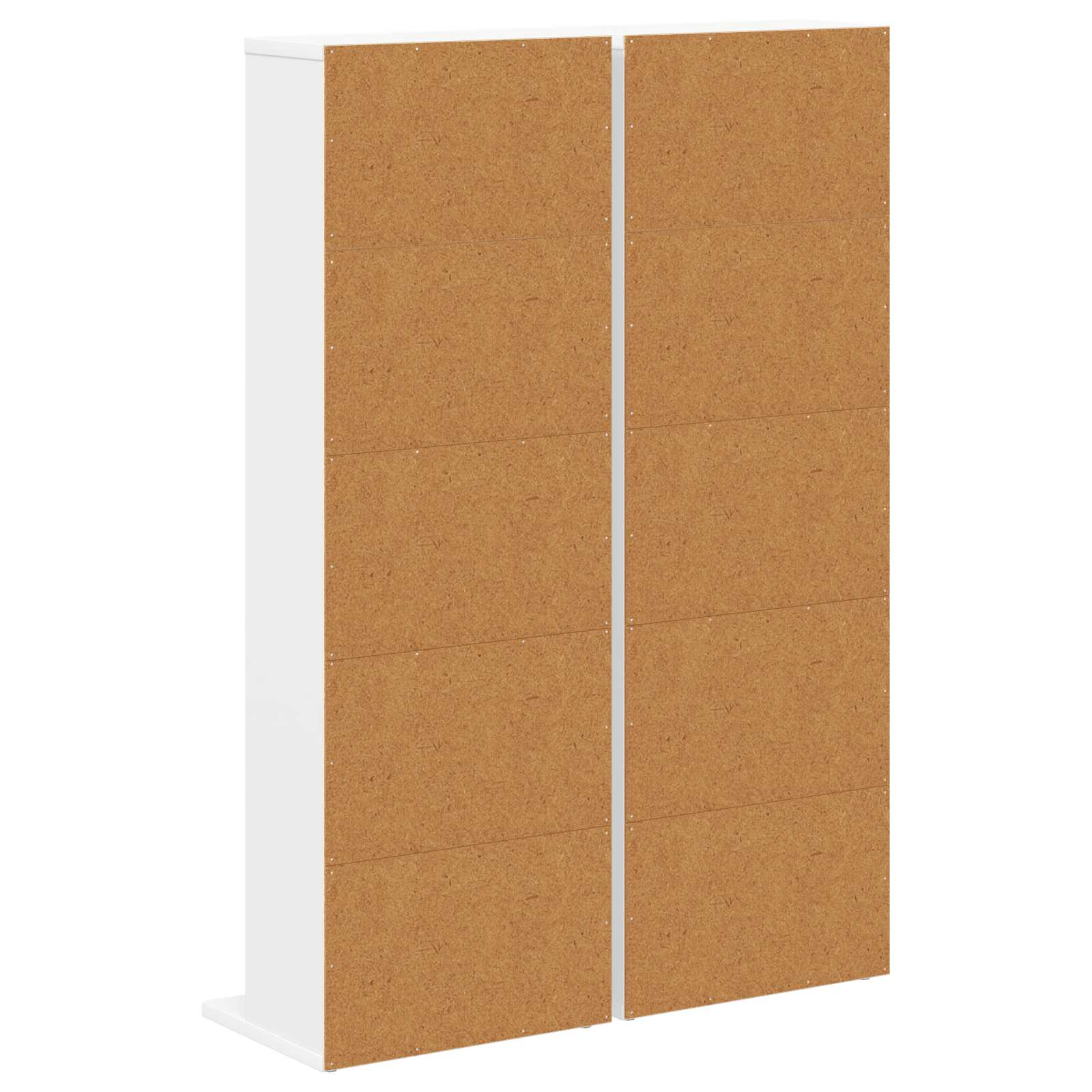 CD-kaappi 2 kpl valkoinen 33 x 23,5 x 97,5 cm Tekninen puu - Image 8