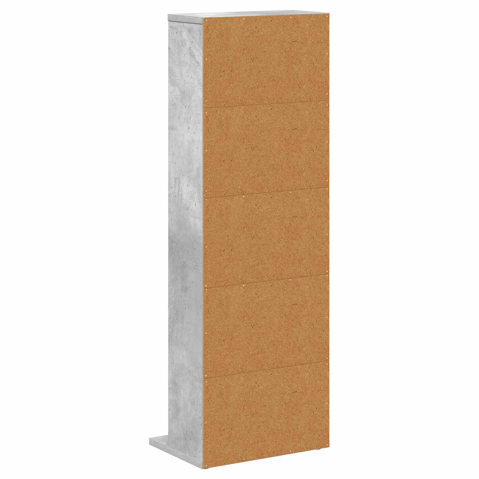 CD-kaappi Betoninharmaa 33 x 23,5 x 97,5 cm Tekninen puu - Image 6
