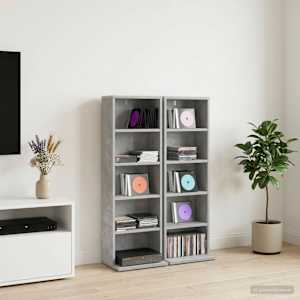 CD omara 2 kos Betonsko siva 33 x 23,5 x 97,5 cm Inženirski les