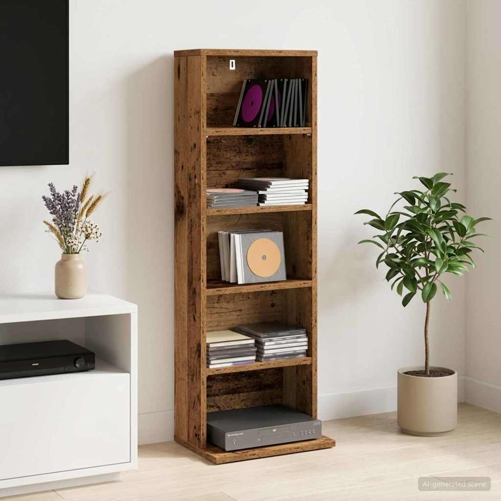 Кабинет за CD Старо дърво 33 x 23,5 x 97,5 см