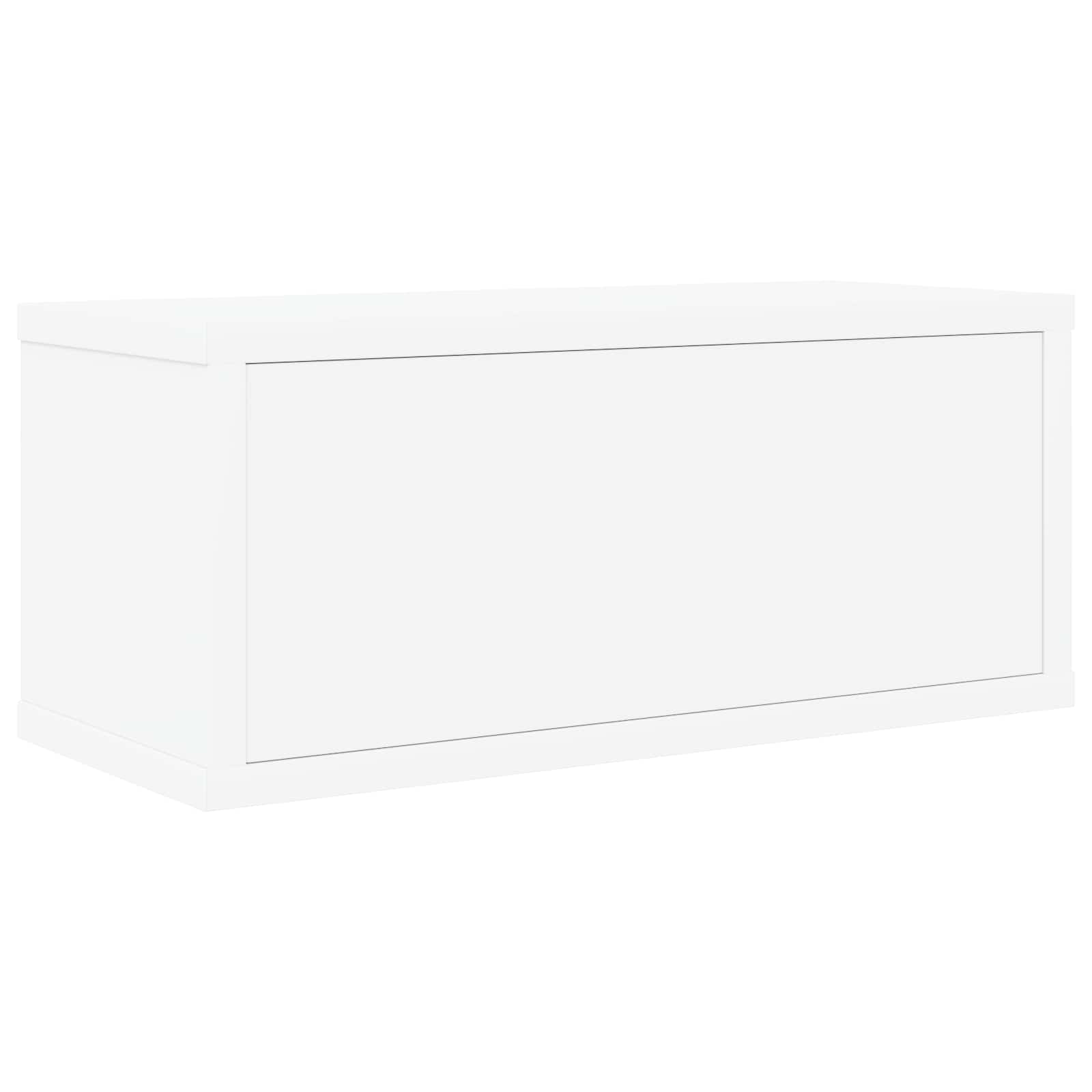 Рафтове за CDs Бяло 40 x 17 x 17 см Инженерна дървесина — изображение 4