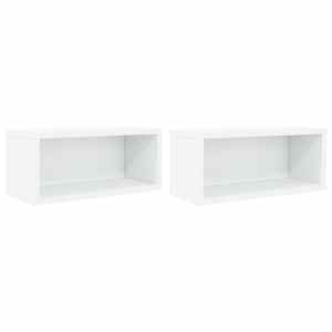 vidaXL CD salvesta rack 2 tk Valge 40 x 17 x 17 cm Tehispuit
