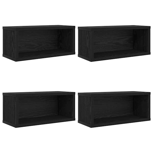 vidaXL CD salvesta rack 4 tk Must tamm 40 x 17 x 17 cm Tehispuit