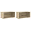 vidaXL CD salvesta rack 2 tk Sonoma tamm 40 x 17 x 17 cm Tehispuit