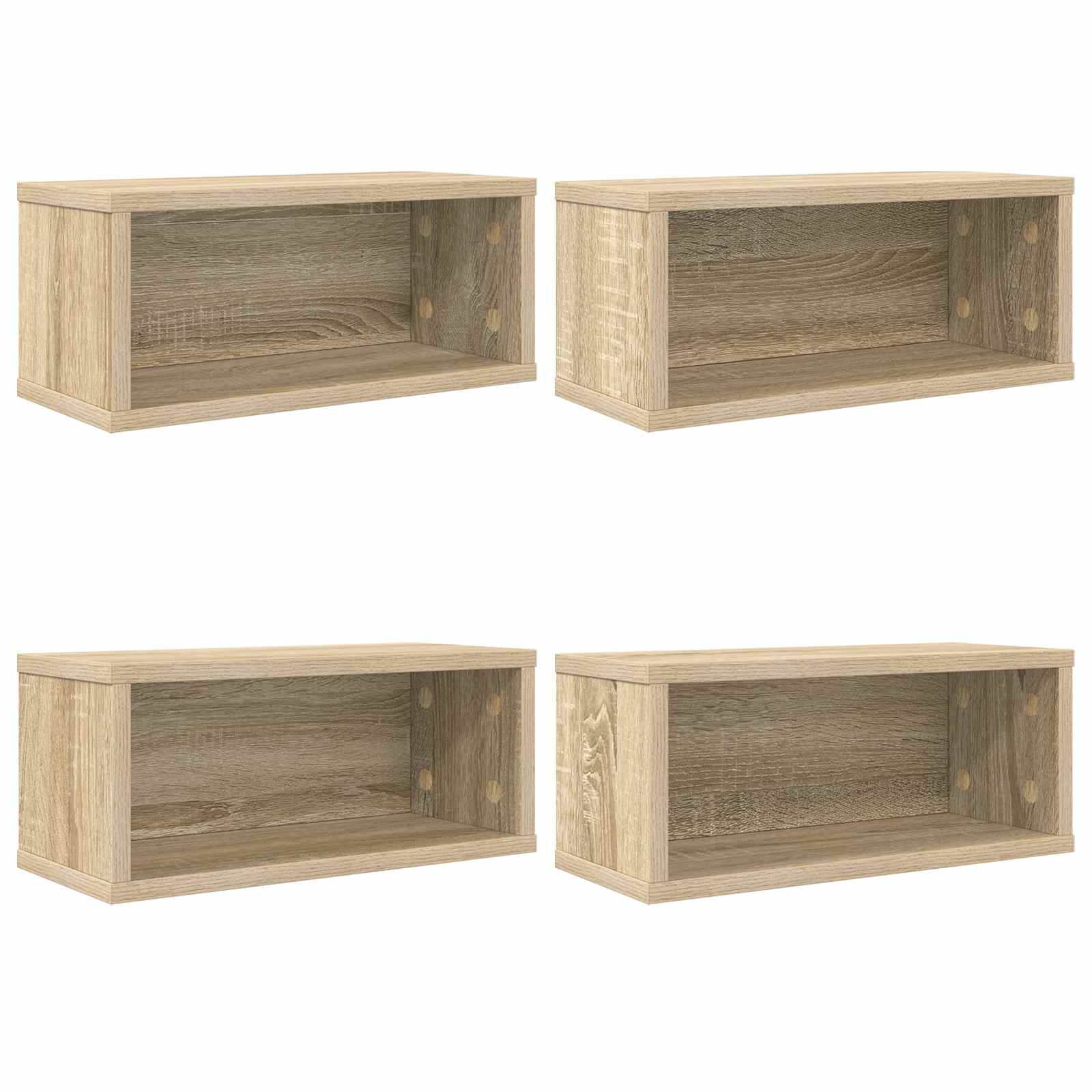 Рафтове за CDs 4 бр. Дъб сонома 40 x 17 x 17 см – снимка 2